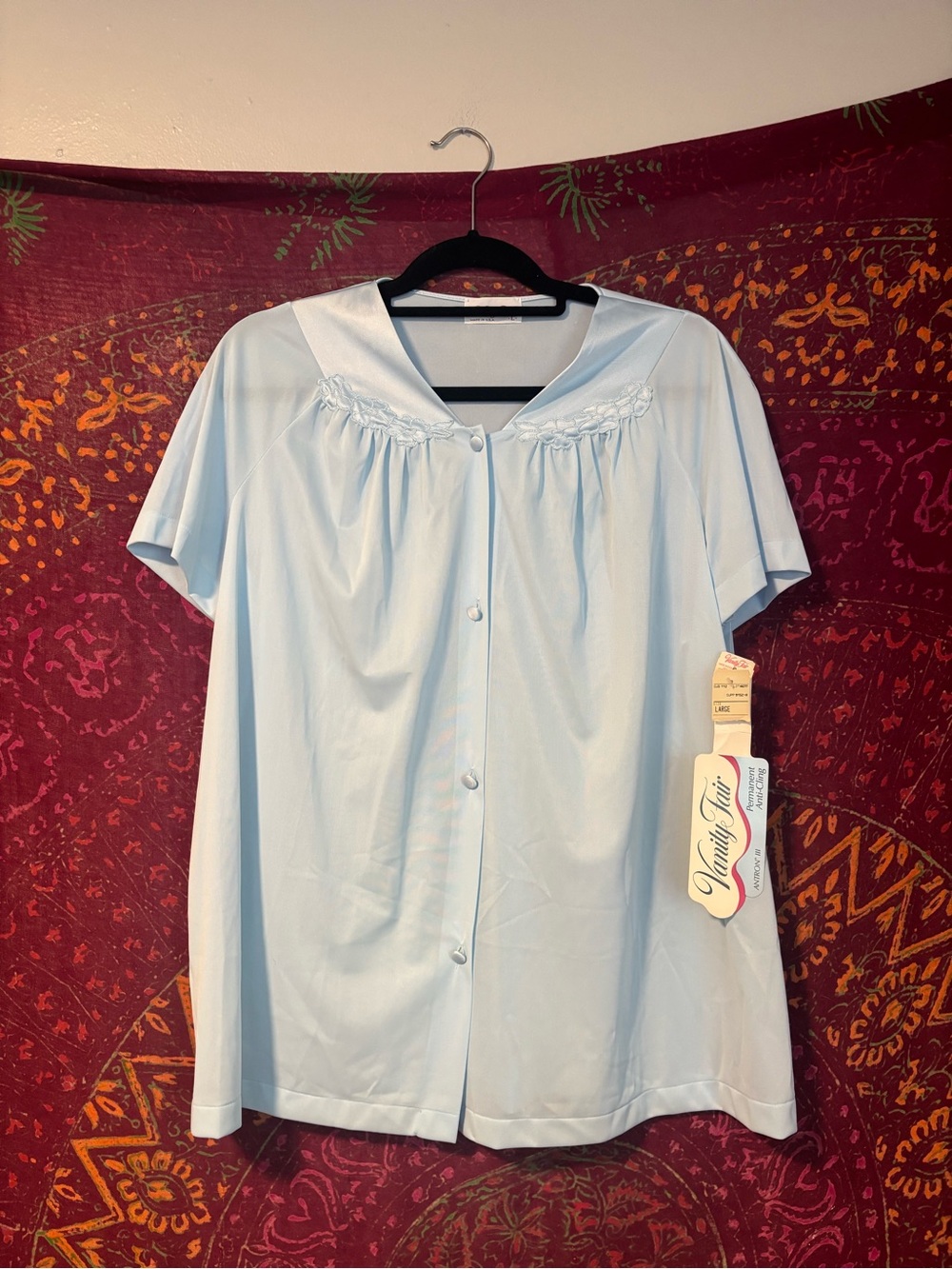 Vintage Vanity Fair Light Blue Women's Night Shirt with Tags